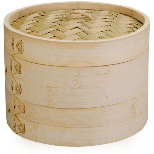 Oriental Bamboo Steamer 2 tier with Lid