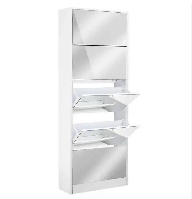 Shoe Cabinet - 5 Door Mirror