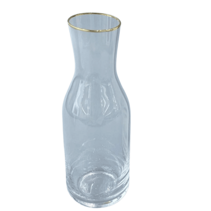 Glass Jug - Elegant Gold Rim 1L