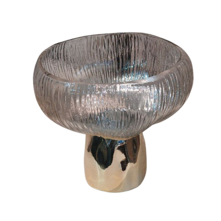 Mushroom Gold Base Glass Vase