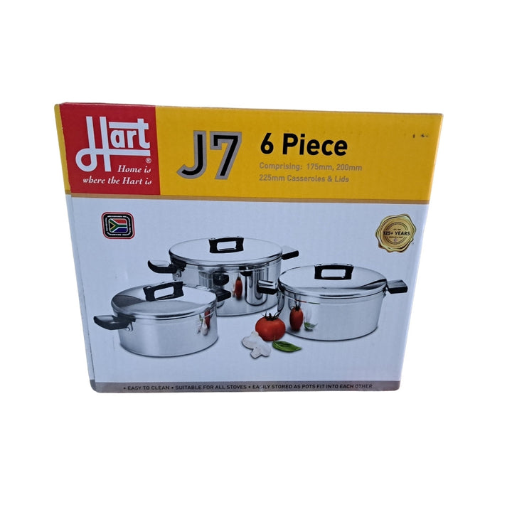 Hart 6pc Aluminium Casserole Pots Set J7