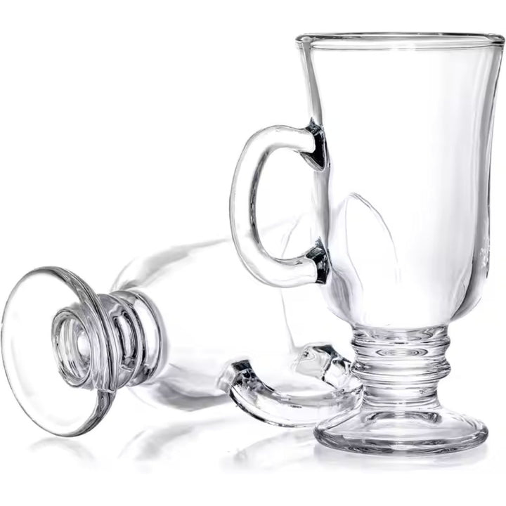 Irish Fluted Latte Mugs - 227ml - Clear 6's