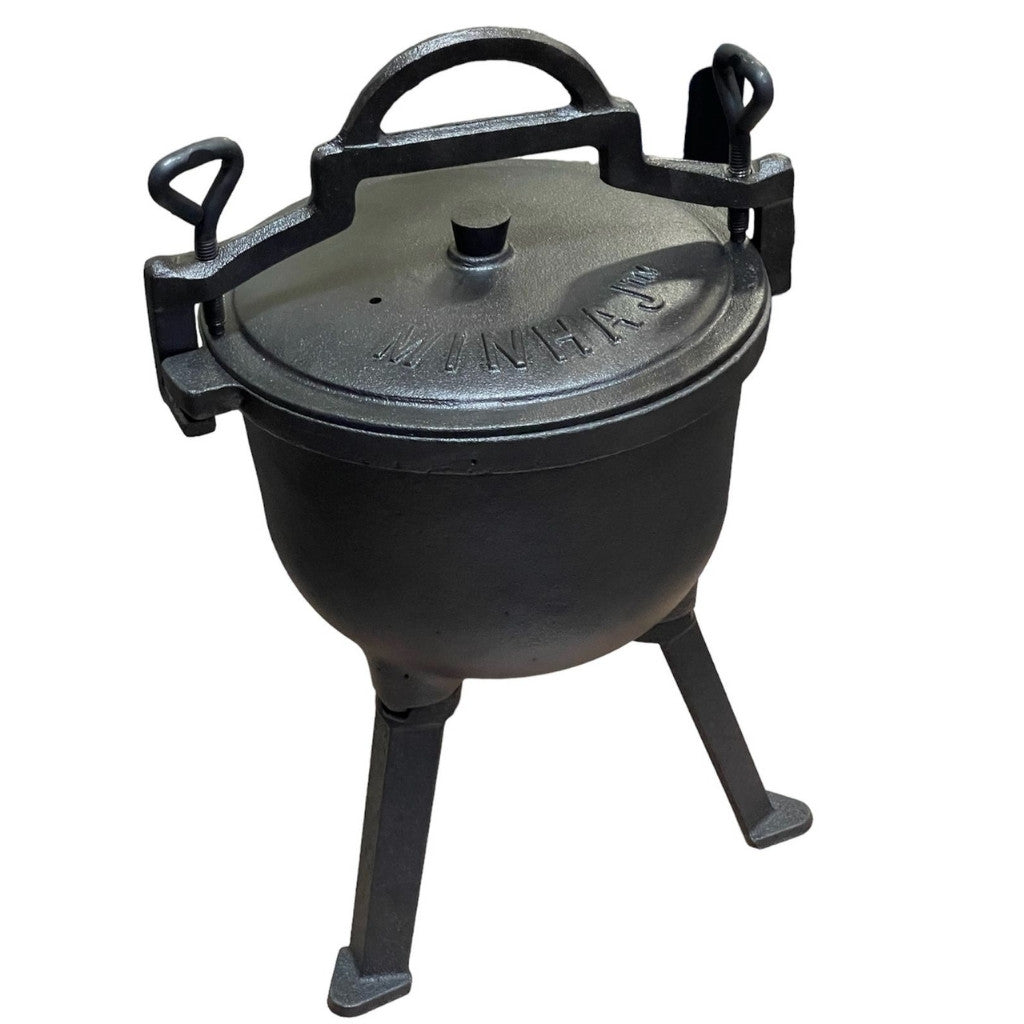 Potjie Cooker - Cast Iron + 2 Silicone Gloves