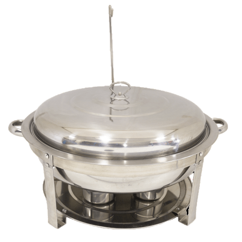 Chafing Dish - 7.5L Round Hook Silver