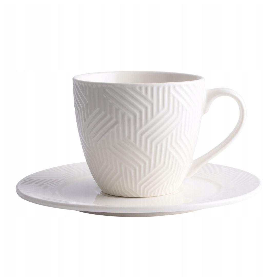 Aztec Cup & Saucer Set – 6 Piece – Ahmeds Textiles