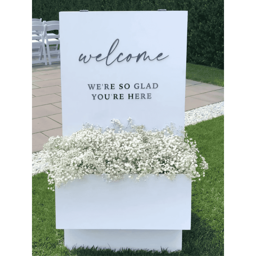 Event Welcome Board With Flower Holder