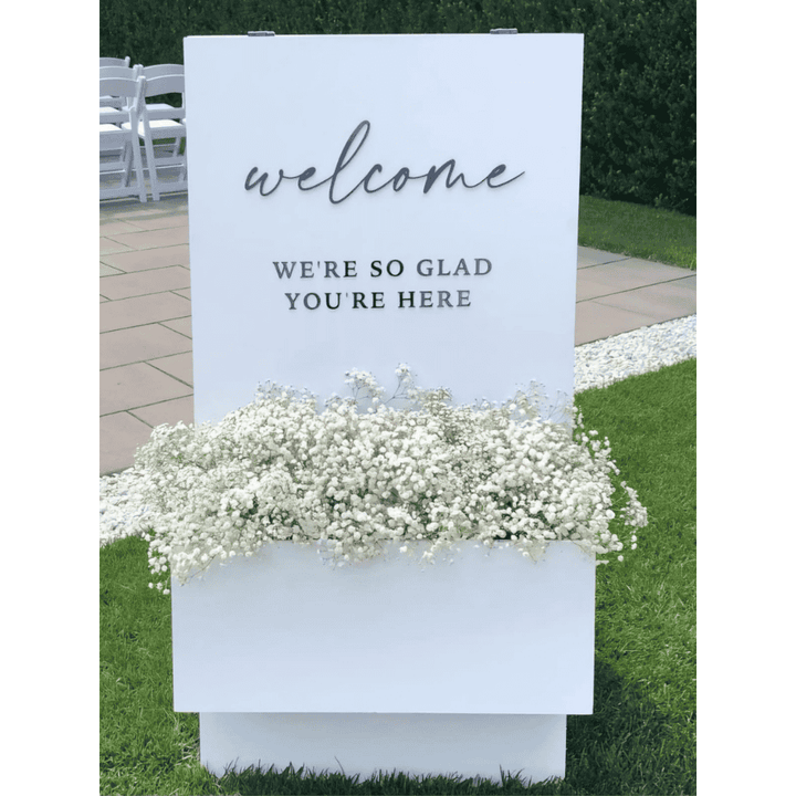 Event Welcome Board With Flower Holder