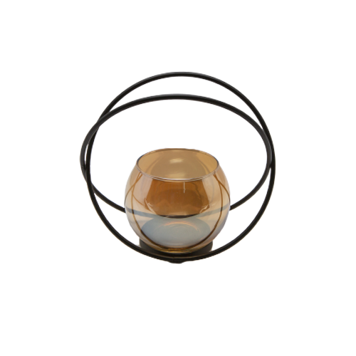 Centre Piece - Galaxy Wire Vase Black - 455-2