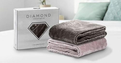Blankets Sesli Diamond Mink – Ahmeds Textiles - Main Image