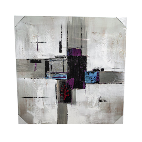 Canvas Painting - Abstract Crossroads black