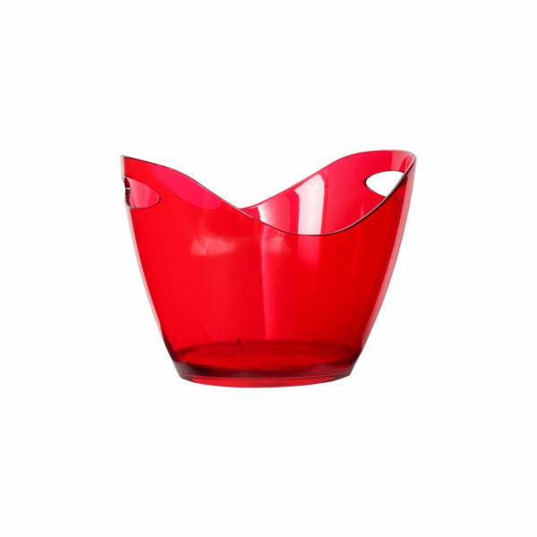 Ice Buckets - Clear Red