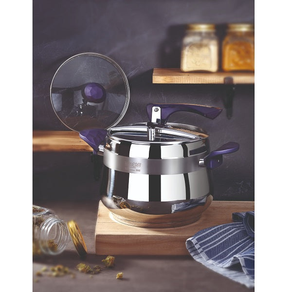 Bonera - 3pc Pressure Cooker 8 Litre + Glass Lid