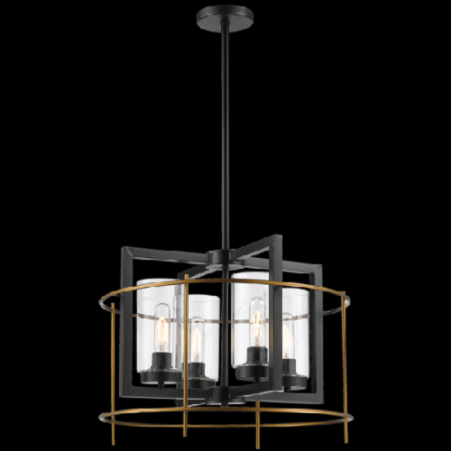 Chandelier Light - CH082/4 Black Gold