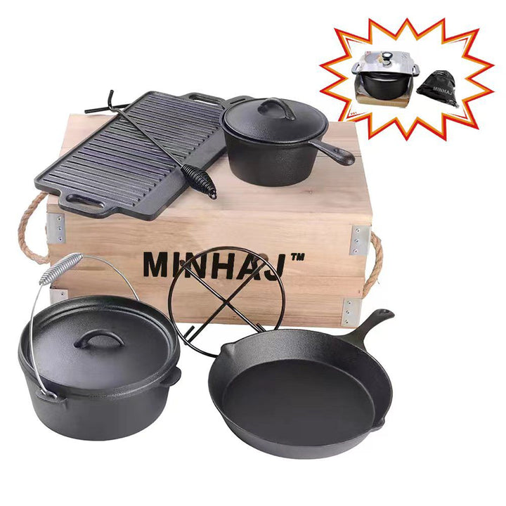 7pc Cast Iron Camping Set