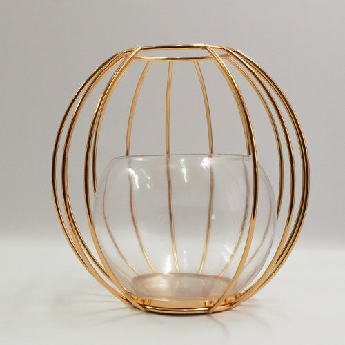 Centre Piece - Wire Vase round