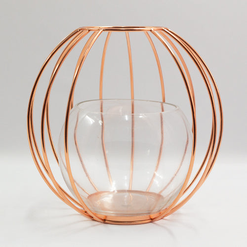 Centre Piece - Wire Vase round