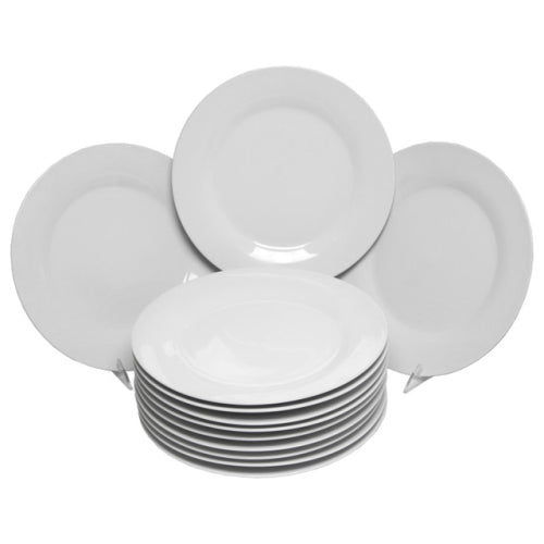 Dinnerware - Dinner Plates Plain Round - Pure White
