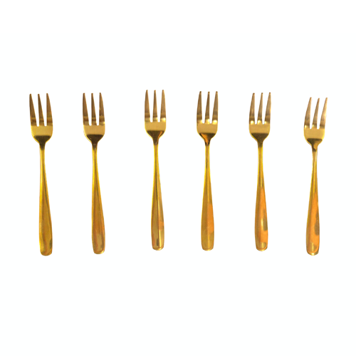Cutlery - Dessert Forks Gold - 6's