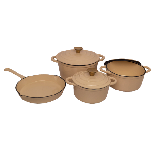 Cast Iron Pot Set - 7pc Leopard