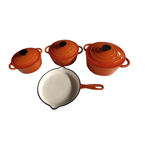 Cast Iron Pot Set - 7pc Leopard