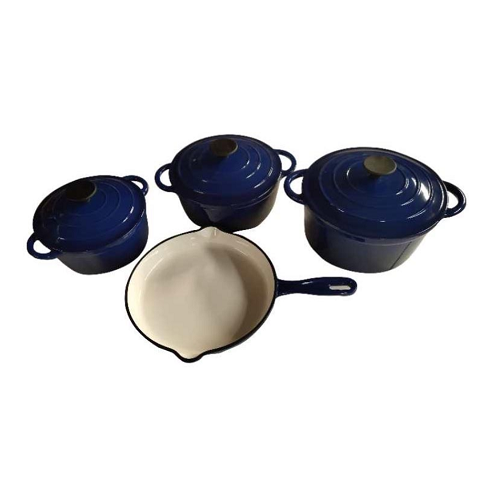 Cast Iron Pot Set - 7pc Leopard