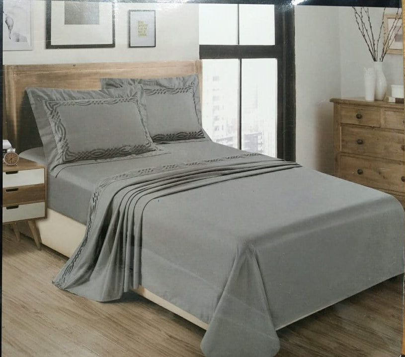 Embroidered Sheet Sets 4PC Cotton Ahmeds Textiles