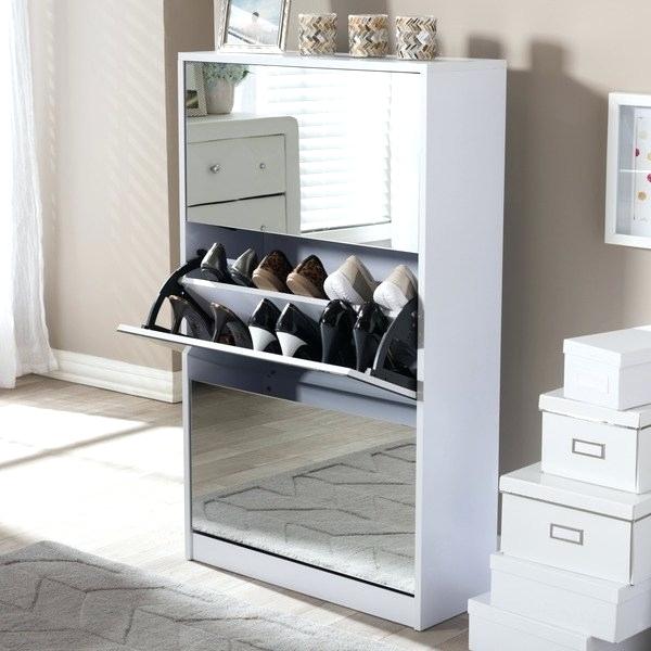 Shoe Cabinet - 3 Door Mirror