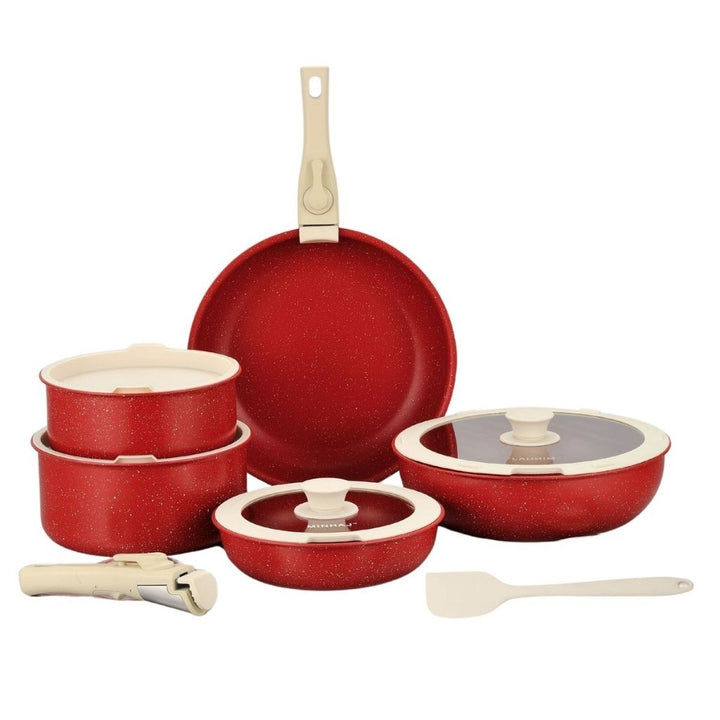12pc Non Stick Cookware with Detachable Handles