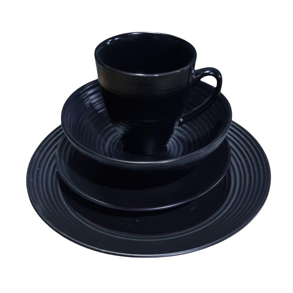 Dinner Sets - 16pc Embossed Stripe