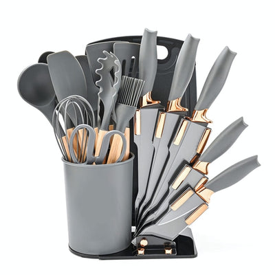 Premium 19-Piece Kitchen Utensil and Knife Set