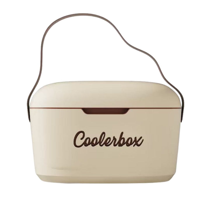Portable Cooler Box with Leather Strap Handles - 20L