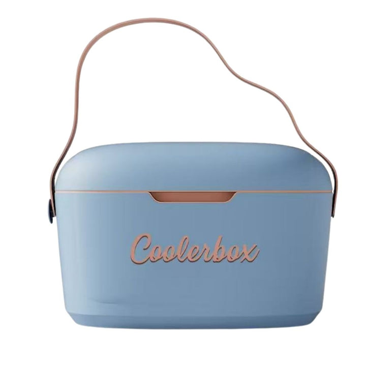 Portable Cooler Box with Leather Strap Handles - 20L