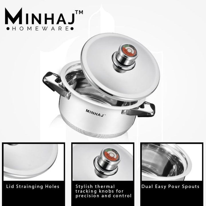 27pc Pot Set - Stainless Steel Heavy Bottom