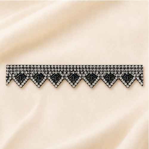 Trims - Marrakesh - Elite Diamanté Point Border - 22mm