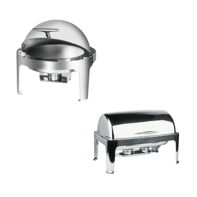 Chafing Dish - Roll Top Silver