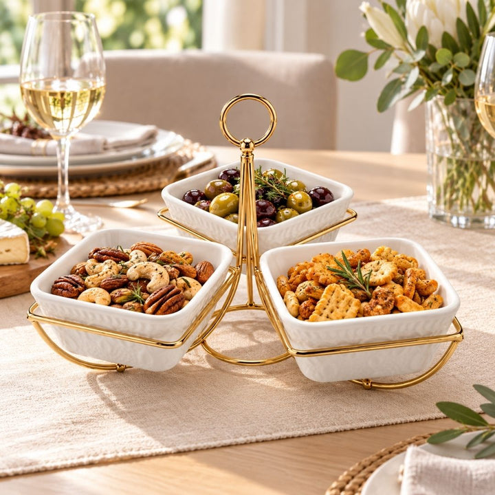 Sauce Bowls - 3 Bowl Tier Serving Set