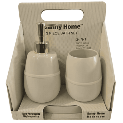 Bathroom Set - 3pc Porcelain