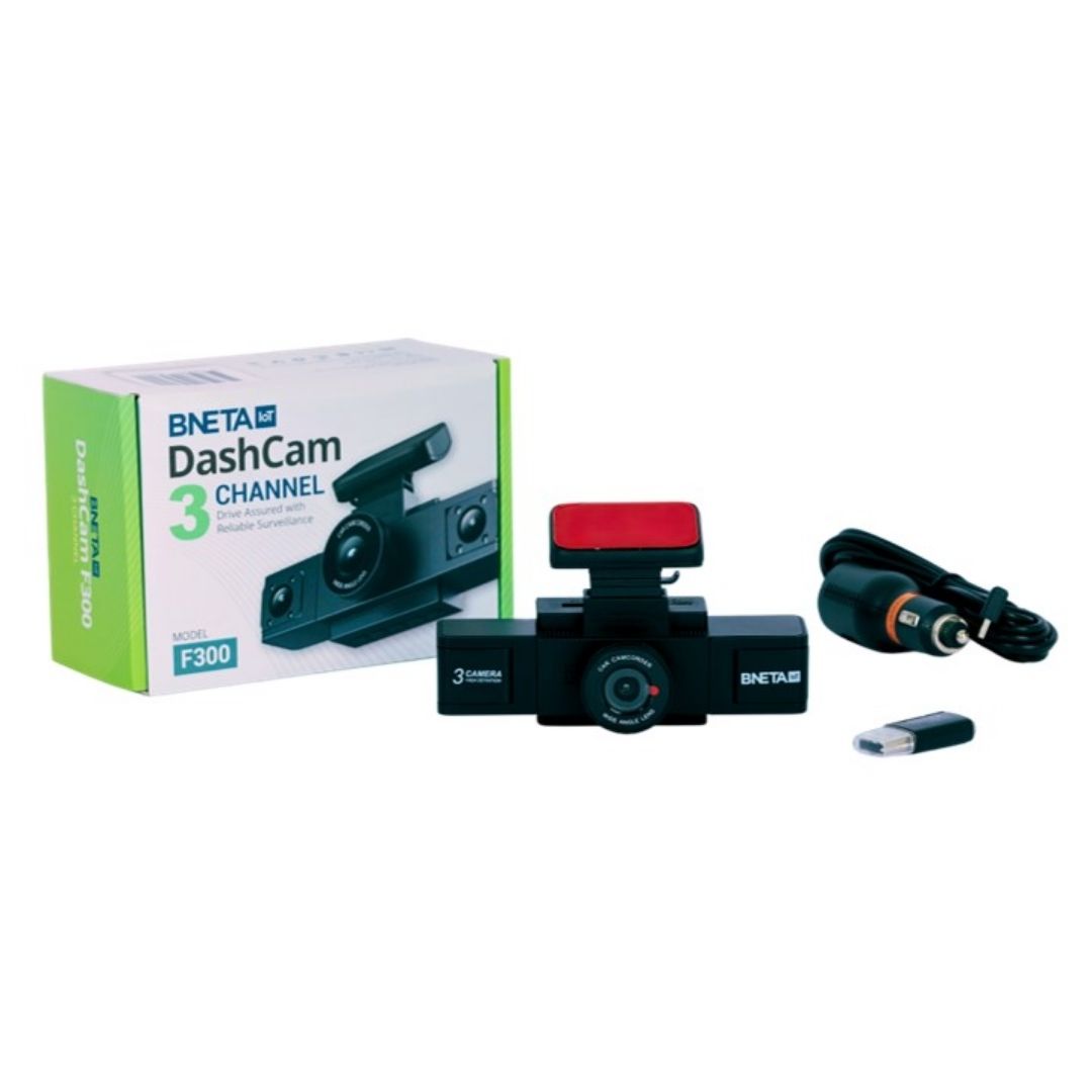 BNETA - 3 Channel Dashcam - F300