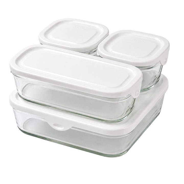 Glass Container Set - 4 Pc