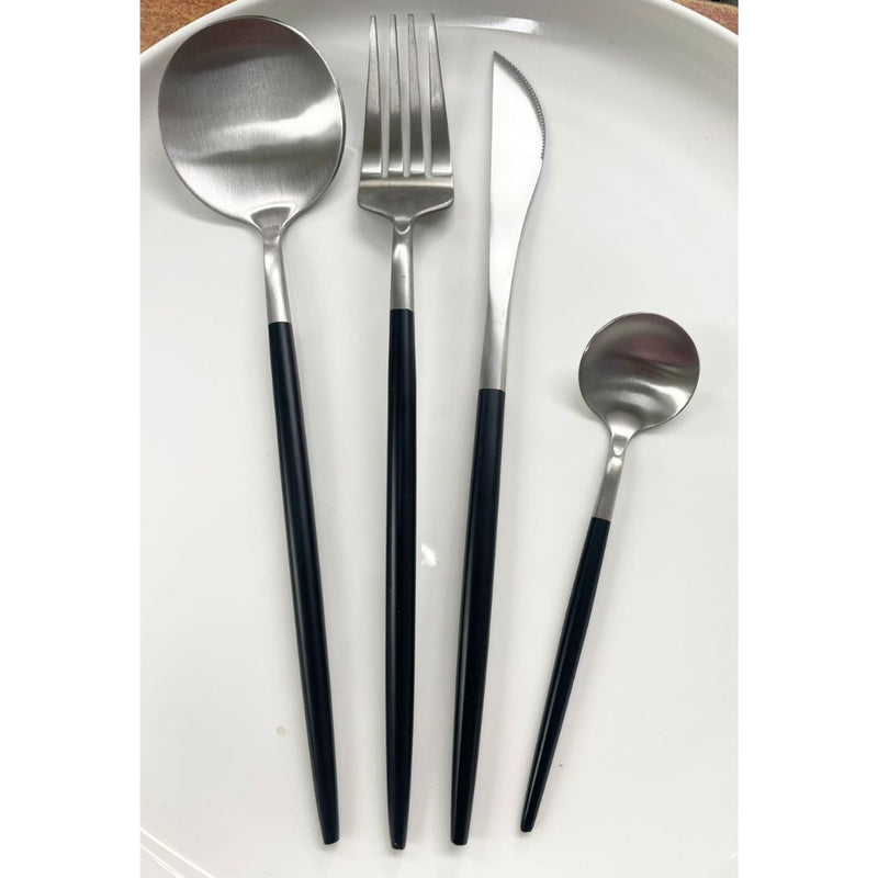 Cutlery Sets - Modern 4pc Silver