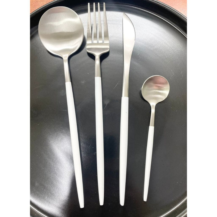 Cutlery Sets - Modern 4pc Silver