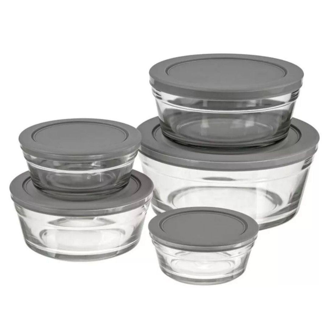 Glass Food Container Set - 5 Pc