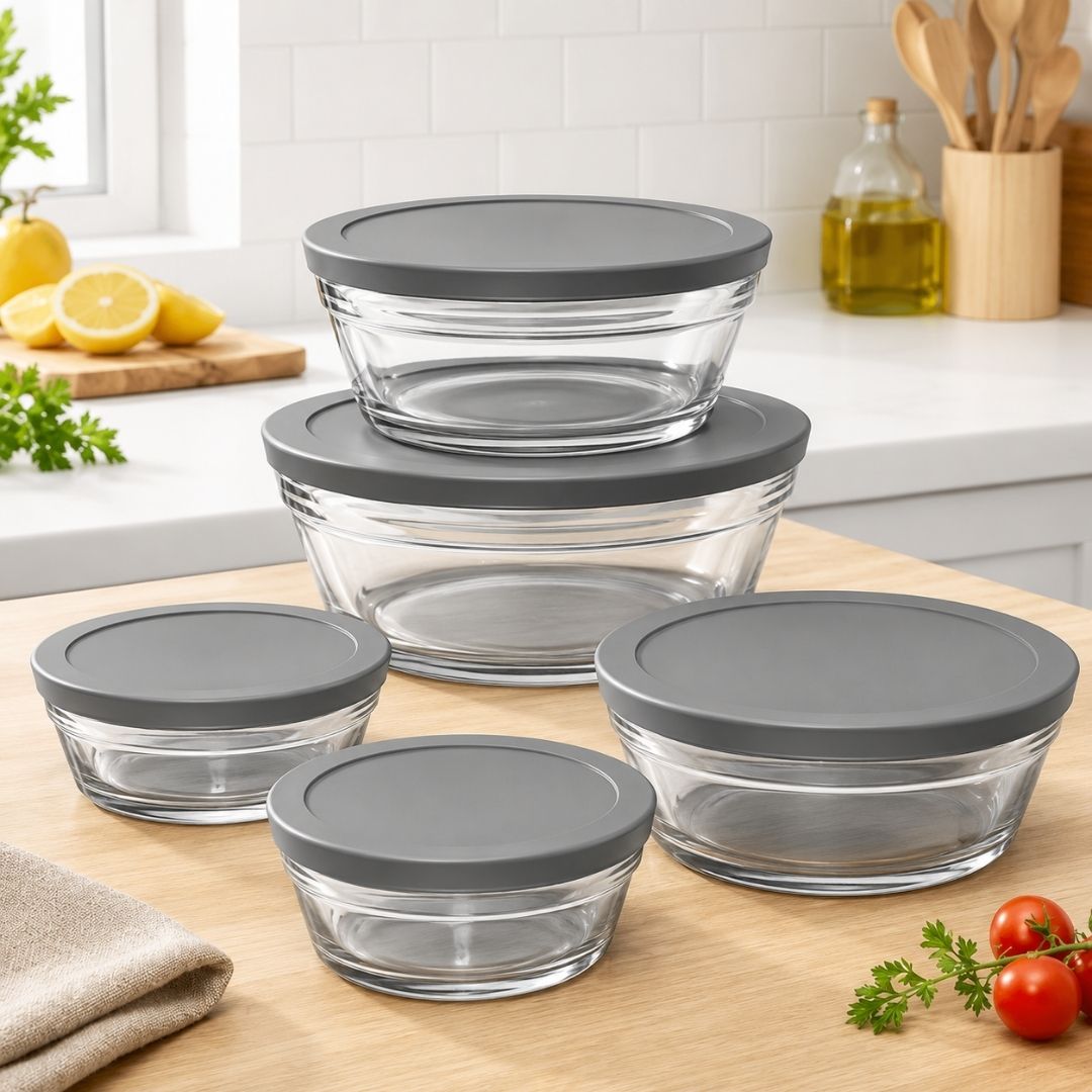 Glass Food Container Set - 5 Pc