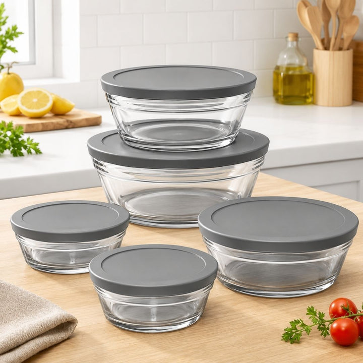 Glass Food Container Set - 5 Pc