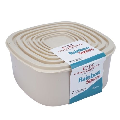 Square Container Set-7 Piece Kitchen Storage