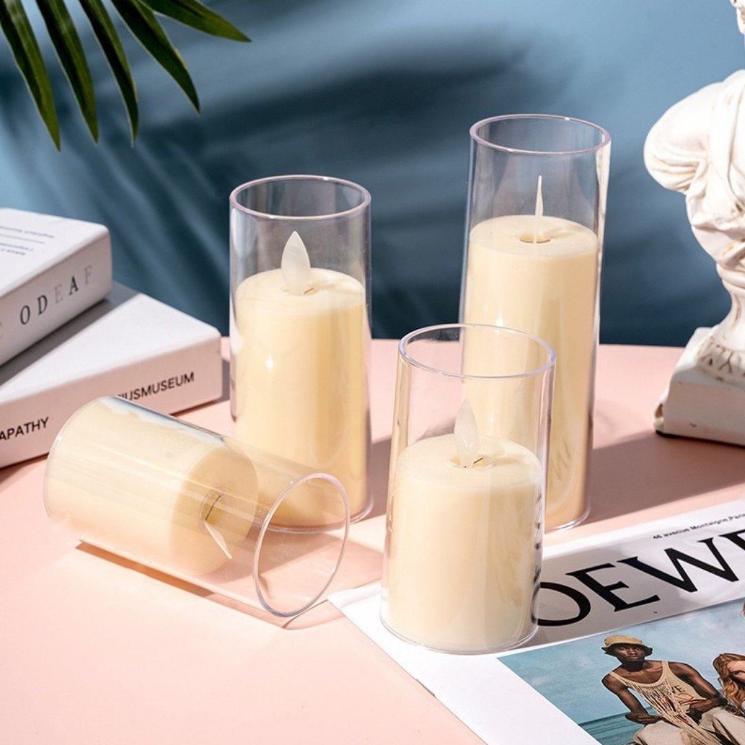 Acrylic Glass LED Candle - 10 cm