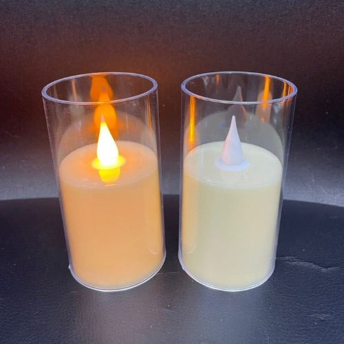 Acrylic Glass LED Candle - 10 cm