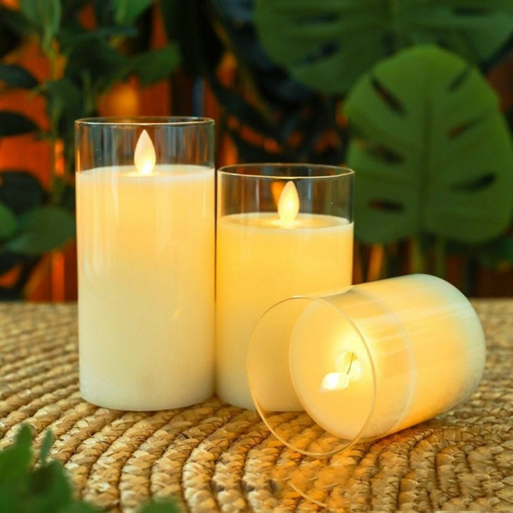 Acrylic Glass LED Candle - 10 cm