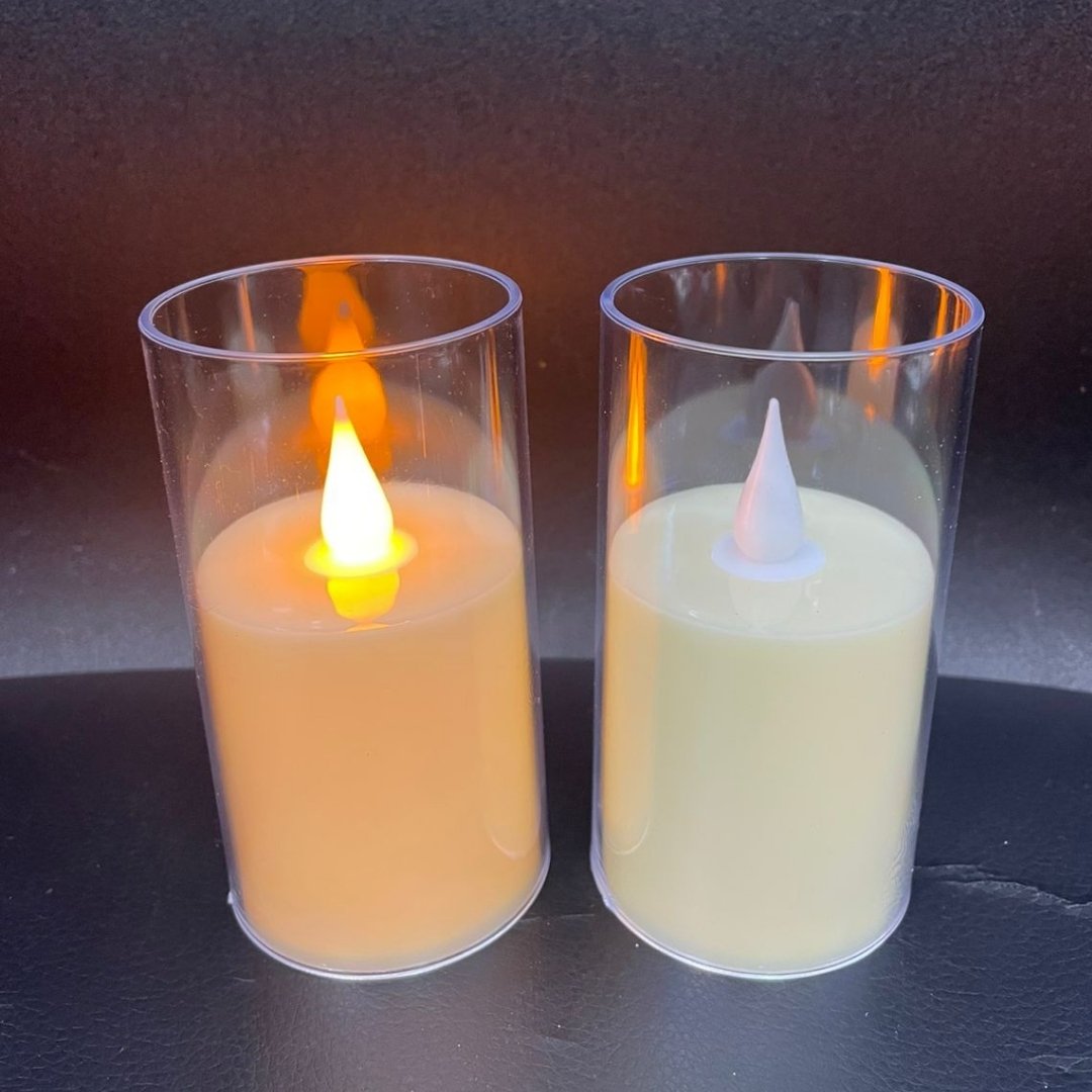 Acrylic Glass LED Candle - 10 cm