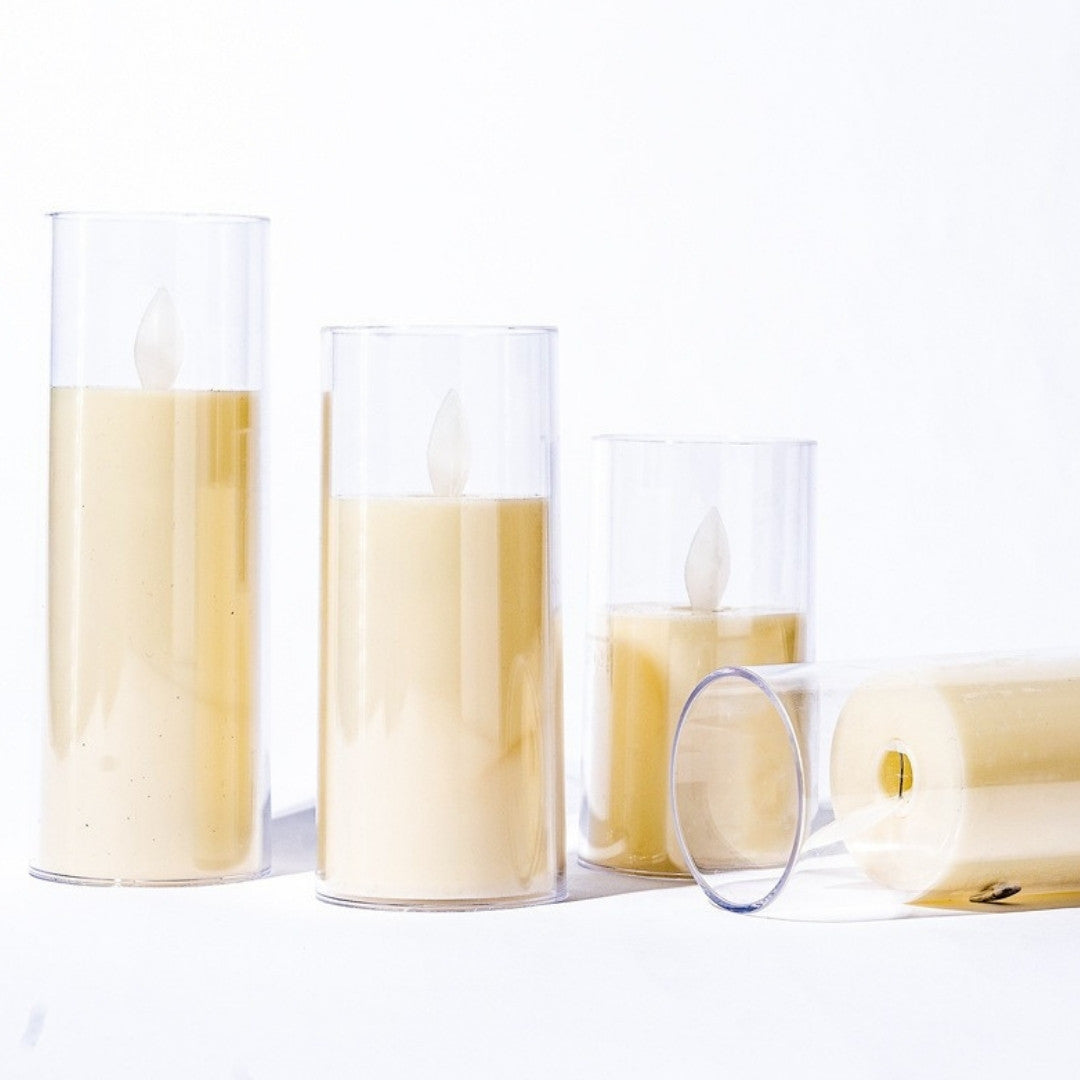 Acrylic Glass LED Candle - 10 cm